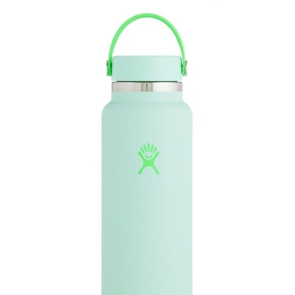 Hydro Flask 40 oz Prism Pop Wide Mouth Bottle Seafoam Green Rubber Silicone Boot - Picture 2 of 14